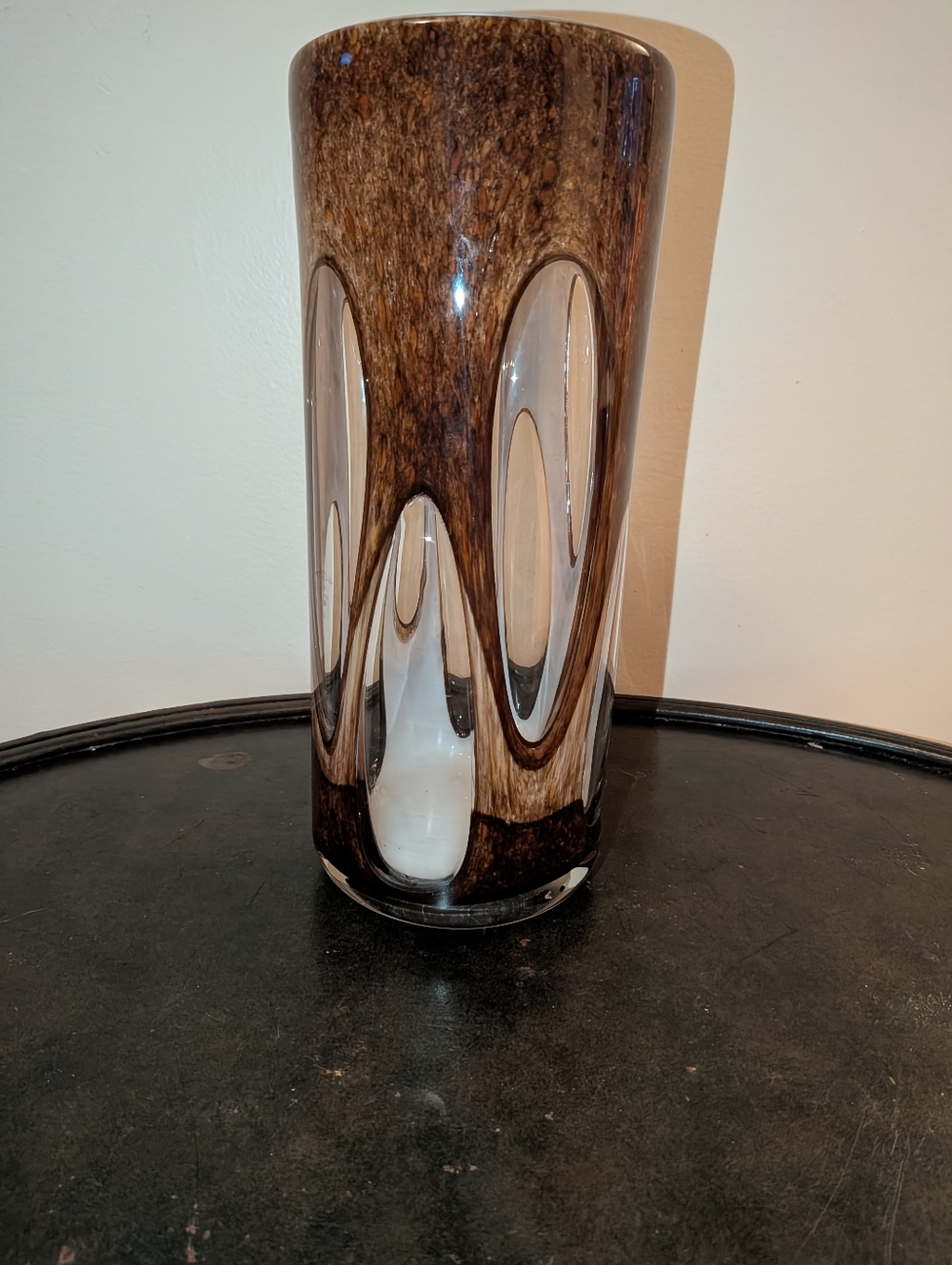 Double Cased Czechia Handblown Vase.